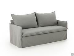 200 cm Gilles Schlafsofa mit weichem Bezug und Stoffrock