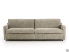 Julian Querschlafsofa, gepolstert mit Rustic Nubuck Leder in der Farbe creta