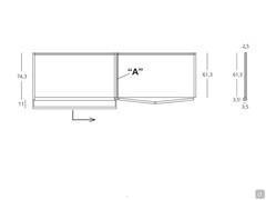 Ciak verdeckter TV-Schrank - Schiebe- und Scharniermodul