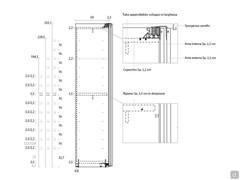 Diagramm der Innenbohrungen und Gesamttiefen des Schranks Layout Wide 