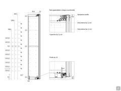 Diagramm der Innenbohrungen und Gesamttiefen des Schranks Layout Wide