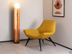 Agata Lounge Sessel in festem Leder Modell