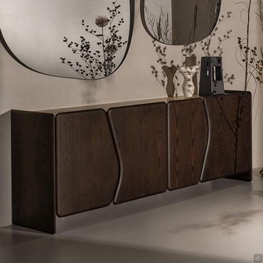 Sideboard mit 4 Türen aus Esche Menhir