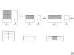 Sideboard Haruko - Modellschema und Maße