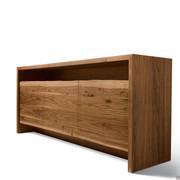 Doki Sideboard mit 3 Türen aus Massivholz mit unregelmäßiger Kante