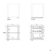 Sideboard bodenstehend Plan - Spezifische Maße der Behälter 