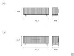 A) Savannah Sideboard mit Metallplatte B) Savannah Sideboard mit Marmorsteinplatte