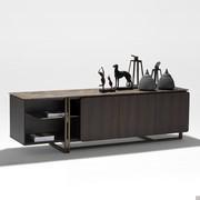 Apotema Sideboard aus Holz mit Marmorplatte und Konstruktion aus Metall