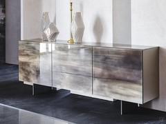 Sideboard mit 3 Türen in Kristall mit dekorativem Druck Focus von Cattelan