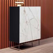 Highboard Doppler K von Bonaldo mit schwarz matt lackierter Struktur