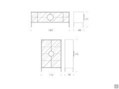 Dot Highboard - Modell und Maße