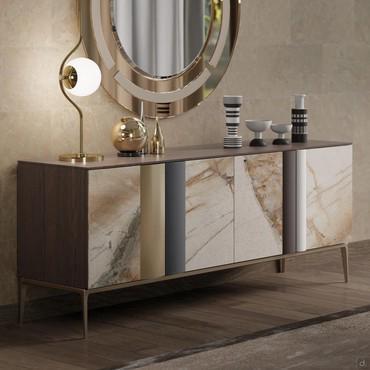 Elegantes Sideboard Keramos mit Keramik-Türen