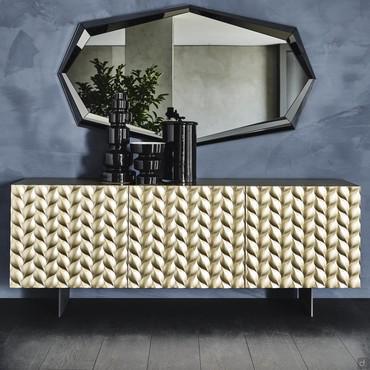 Modernes Sideboard mit 3 Türen und Füßen Lavander von Cattelan