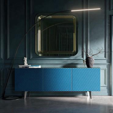 Cattelan Absolut Sideboard aus gestepptem Leder mit Türen