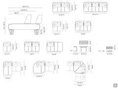 Modularität für das Sofa Leyton verfügbar