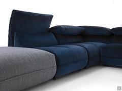 Modulares Sofa Monterey aus Azmiut-Samt, Farbe 605, mit verstellbaren Rückenlehnen und bequemen Sitzen mit großzügiger Polsterung