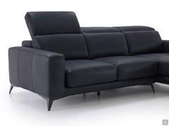 Newport Detail des Sofasitzes mit festem oder ausziehbarem Sitz und verstellbarer mechanischer Kopfstütze