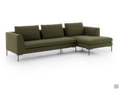 Antigua Sofa mit Chaise Longue und hohen Füßen