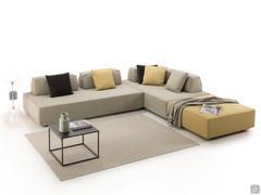 Prisma Ecksofa mit Sitzhocker