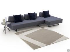 Prisma Air modulares Sofa mit Kufen aus Metall