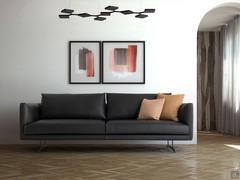 Modulares Sofa aus Leder Jude linear in der Version 90 cm tief 