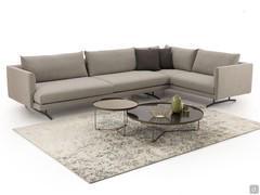 Modulares Sofa Jude in der Eckversion mit einer Seite mit einer Sitztiefe von 110 cm und einer Seite mit einer Tiefe von 91 cm