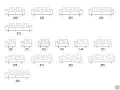 Modularität von linearen Sofas und Endelementen