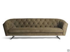 Lineares Sofa in Leder Yale