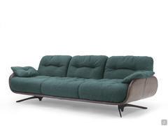 Belfast Sofa 250 cm mit zweifarbigem Stoff- und Ghost- Lederbezug