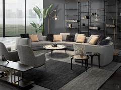 geschwungenes modulares Design-Sofa Preston