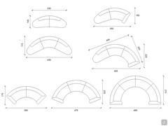 geschwungenes modulares Design-Sofa Preston - Beispiele für die Zusammensetzung