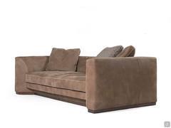 Preston 230 cm geradliniges Sofa in Leder Rustico