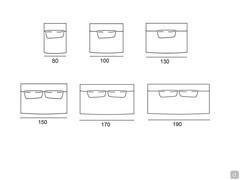 Square Sofa - Maße der linearen Elemente