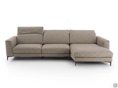 Foster-Sofa mit Halbinsel, gepolstert mit James-Stoff