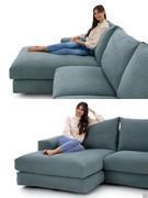 Proportionen der Sitzfläche und Ergonomie des Strip-Sofas