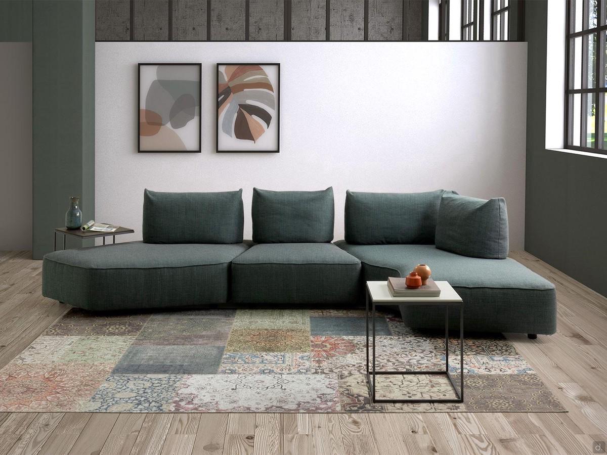 Modulares Sofa Prisma Rock mit verstellbaren Rückenlehnen