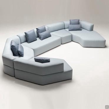 Modulares Sofa Swing mit abgerundeten Linien