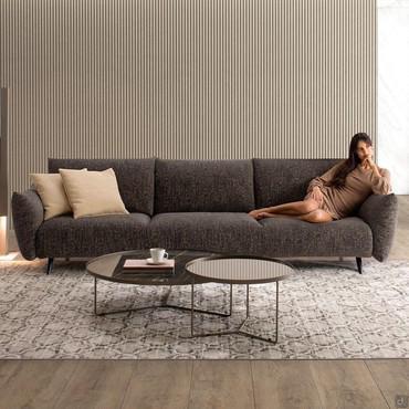 Designersofa Malibù mit gepolsterten Armlehnen