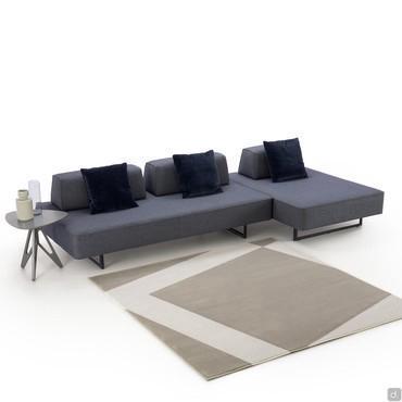 Prisma Air modulares Sofa mit Kufen aus Metall