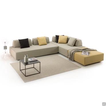 Prisma modulares Sofa mit verschiebbaren Rückenlehnen