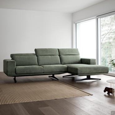 Modernes, bodenstehendes Sofa mit Füßen im Burton-Design