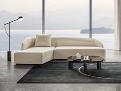 Modernes Sofa Banus mit niedriger Rückenlehne, bestehend aus Chaiselongue und Abschlusselement mit Einzelsitz