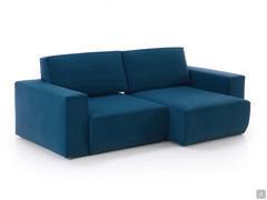 Atittude-Sofa mit ausziehbarem Sitz, der durch einen manuellen Mechanismus und eine einfache Gleitschiene aktiviert wird