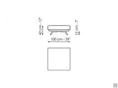 Schema und Abmessungen des Saddle Poufs