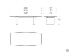 Cubetisch - Diagramme und Maße der Modelle mit Marmorplatte