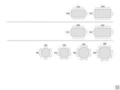 Masami-Tisch mit Marmorplatte - Sitzplatzschema tisch