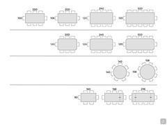 Eliot-Tisch mit Keramikplatte - Sitzplatzschema tisch