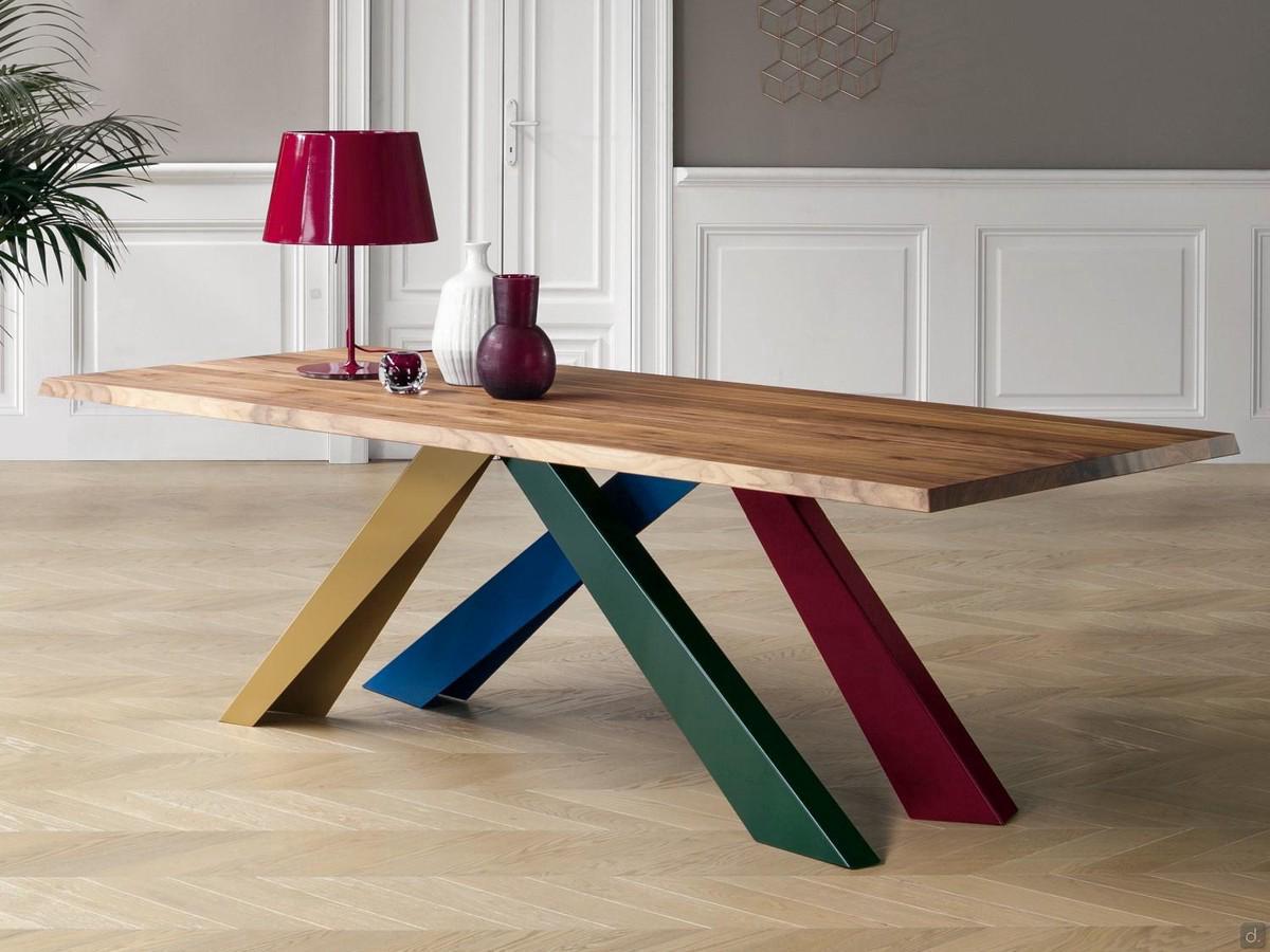 Big Table mit farbigen Beinen von Bonaldo