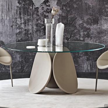 Maxim design runder kristalltisch von Cattelan