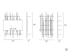 Diagramme und Maße der Waterfall TV- und Wandregalmodule